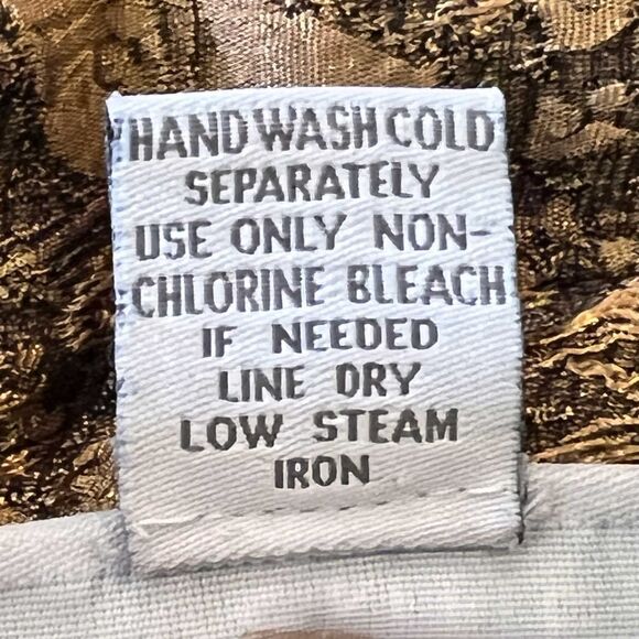 Avenue Gold Jacquard Button-Up Top Women's Size 14 - Picture 6 of 7